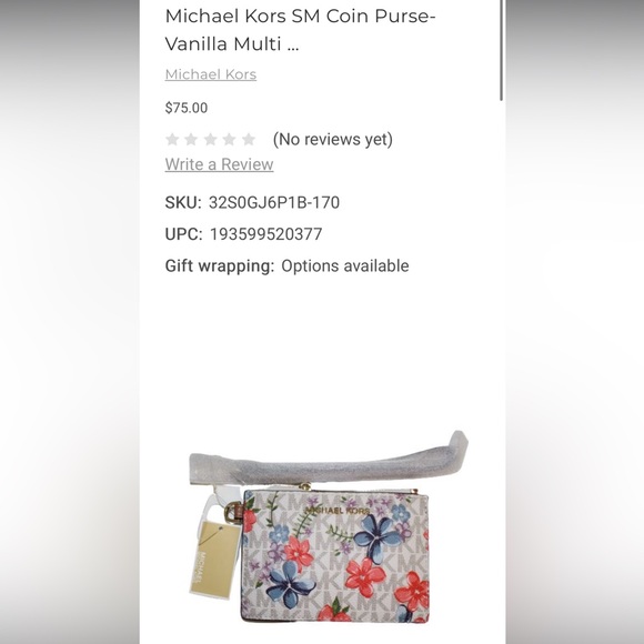 Michael Kors New Card Coin Purse with Wristlet - Picture 8 of 8